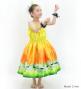 Hula Keiki Set-Up with Kukui Flower & Kukui Nut Lei Print / Luxury Collection / Orange / Jp159or