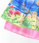 Hula Kids Double Shantung Pa'u Skirt with Hawaiian Flower & Sea Print / Luxury Collection / Jp160-2