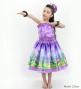 Hula Kids Blouse & Double Pa'u Set-Up with Hawaiian Flower & Sea Print / Luxury Collection / Jp161-1