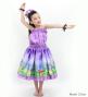 Hula Kids Blouse & Double Pa'u Set-Up with Hawaiian Flower & Sea Print / Luxury Collection / Jp161-1