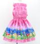 Hula Kids Blouse & Double Pa'u Set-Up with Hawaiian Flower & Sea Print / Luxury Collection / Jp161-2