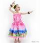 Hula Kids Blouse & Double Pa'u Set-Up with Hawaiian Flower & Sea Print / Luxury Collection / Jp161-2