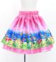 Hula Kids Blouse & Double Pa'u Set-Up with Hawaiian Flower & Sea Print / Luxury Collection / Jp161-2