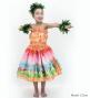 Hula Kids Blouse & Double Pa'u Set-Up with Hawaiian Flower & Sea Print / Luxury Collection / Jp161-3