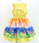 Hula Kids Blouse & Double Pa'u Set-Up with Hawaiian Flower & Sea Print / Luxury Collection / Jp161-4