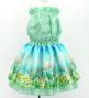 Hula Kids Blouse & Double Pa'u Set-Up with Hawaiian Flower & Sea Print / Luxury Collection / Jp161-5
