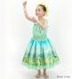 Hula Kids Blouse & Double Pa'u Set-Up with Hawaiian Flower & Sea Print / Luxury Collection / Jp161-5