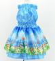 Hula Kids Blouse & Double Pa'u Set-Up with Hawaiian Flower & Sea Print / Luxury Collection / Jp161-6