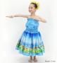Hula Kids Blouse & Double Pa'u Set-Up with Hawaiian Flower & Sea Print / Luxury Collection / Jp161-6