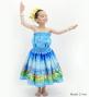 Hula Kids Blouse & Double Pa'u Set-Up with Hawaiian Flower & Sea Print / Luxury Collection / Jp161-6