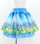 Hula Kids Blouse & Double Pa'u Set-Up with Hawaiian Flower & Sea Print / Luxury Collection / Jp161-6