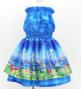 Hula Kids Blouse & Double Pa'u Set-Up with Hawaiian Flower & Sea Print / Luxury Collection / Jp161-7