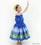 Hula Kids Blouse & Double Pa'u Set-Up with Hawaiian Flower & Sea Print / Luxury Collection / Jp161-8