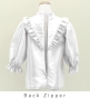 Hula Kids Yoke Frill Blouse with Shantung / White / Jp164wh