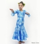 Hula Kids Long Dress with Orchid Print / Luxury Collection / Blue / Jp166bl
