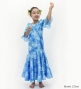 Hula Kids Long Dress with Orchid Print / Luxury Collection / Blue / Jp166bl