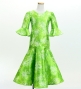 Hula Kids Long Dress with Orchid Print / Luxury Collection / Green / Jp166gr