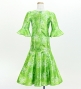 Hula Kids Long Dress with Orchid Print / Luxury Collection / Green / Jp166gr