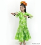 Hula Kids Long Dress with Orchid Print / Luxury Collection / Green / Jp166gr