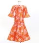 Hula Kids Long Dress with Orchid Print / Luxury Collection / Red / Jp166rd