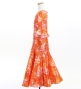 Hula Kids Long Dress with Orchid Print / Luxury Collection / Red / Jp166rd