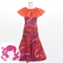Hula Kids Long Multi Way Dress with Velvet & Koshibo / Luxury Collection / Dark Red / Jp169drd