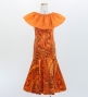 Hula Kids Long Multi Way Dress with Velvet & Koshibo / Luxury Collection / Orange / Jp169or