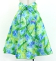 Hula Kids Long Shantung Circular Skirt with Banana Leaf Print / Yellow Green / Jp170-1