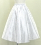 Hula Kids Long Shantung Circular Skirt with Kahiko & Hibiscus Print / White / Jp170-2