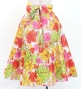 Hula Kids Long Shantung Circular Skirt with Hibiscus Print / White & Red / Jp170-4