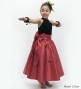 Hula Kids Long Shantung Circular Skirt / Dark Red 2 / Jp170-6