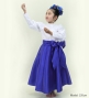 Hula Kids Long Shantung Circular Skirt / Royal Blue / Jp170-7