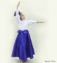 Hula Kids Long Shantung Circular Skirt / Royal Blue / Jp170-7