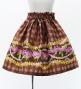 Hula Kids Shantung Pa'u Skirt with Palaka & Lei Print / Luxury Collection / Brown / Jp171br