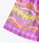 Hula Kids Shantung Pa'u Skirt with Palaka & Lei Print / Luxury Collection / Pink / Jp171pi