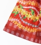 Hula Kids Shantung Pa'u Skirt with Palaka & Lei Print / Luxury Collection / Red / Jp171rd