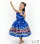 Hula Set up Keiki with Palaka & Lei Print / Luxury Collection / Blue / Jp172bl