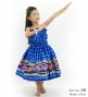 Hula Set up Keiki with Palaka & Lei Print / Luxury Collection / Blue / Jp172bl