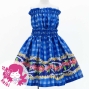 Hula Set up Keiki with Palaka & Lei Print / Luxury Collection / Blue / Jp172bl