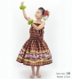 Hula Set up Keiki with Palaka & Lei Print / Luxury Collection / Brown / Jp172br