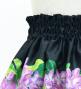 Hula Kids Shantung Pa'u Skirt with Cattleya Lei Print / Luxury Collection / Black / Jp177bk