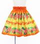 Hula Kids Shantung Pa'u Skirt with Cattleya Lei Print / Luxury Collection / Orange / Jp177or