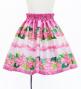 Hula Kids Shantung Pa'u Skirt with Cattleya Lei Print / Luxury Collection / Pink / Jp177pi