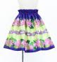 Hula Kids Shantung Pa'u Skirt with Cattleya Lei Print / Luxury Collection / Purple / Jp177pu