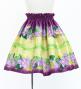 Hula Kids Shantung Pa'u Skirt with Cattleya Lei Print / Luxury Collection / Red Purple /Jp177rdpu