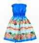 Hula Set up Keiki with Cattleya Lei Print / Luxury Collection / Blue / Jp178bl