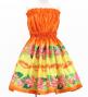 Hula Set up Keiki with Cattleya Lei Print / Luxury Collection / Orange / Jp178or