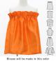 Hula Set up Keiki with Cattleya Lei Print / Luxury Collection / Orange / Jp178or