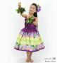 Hula Set up Keiki with Cattleya Lei Print / Luxury Collection / Red Purple / Jp178rdpu