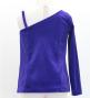 Hula Kids One Shoulder Long Sleeve Blouse with Velvet Keiki / Royal Blue / Jp200rbl